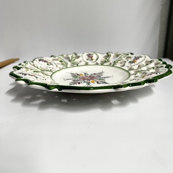 Neuwirth Made in Portugal Floral Reticulated Plate 10” - Picture 8 of 8